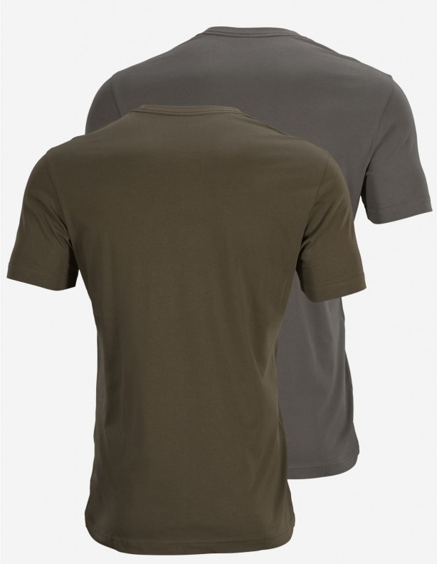 Letné tričká grafické 2-pack vrbová zelená / sivá DO 5XL!