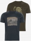 Odin Sommer-T-Shirts 2er-Pack Weide grün / navy DO 3XL!