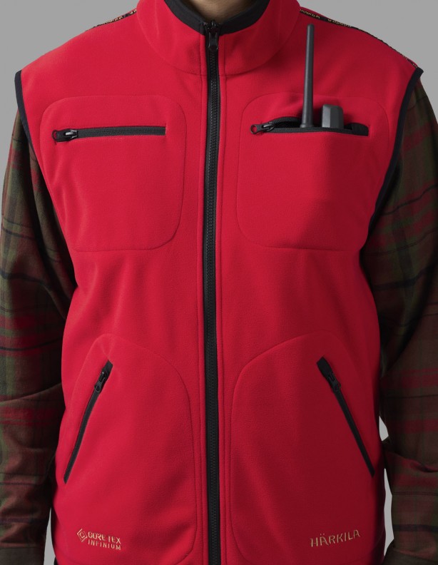 Kamko red/brown - double-sided Windstopper® vest