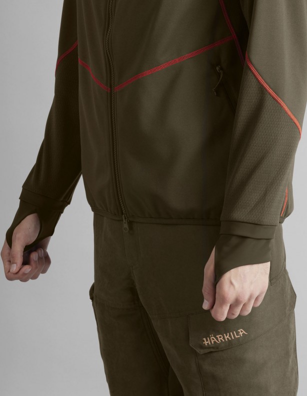 Veste polaire scandinave vert saule - cienki polar