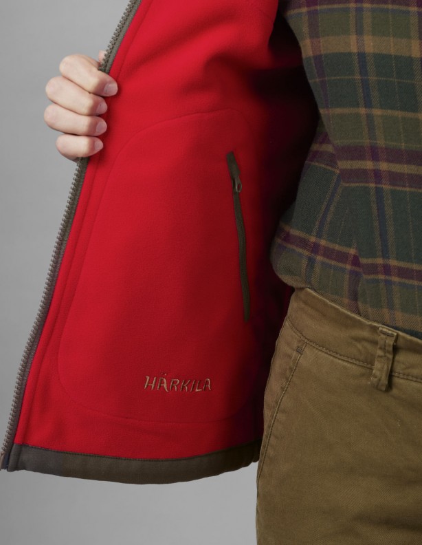 Kamko Lady hnedý/červený obojstranný fleece Windstopper