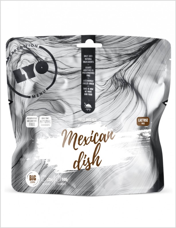 Danie liofilizowane potrawa meksykańska 500g. Szybkie i zdrowe danie.