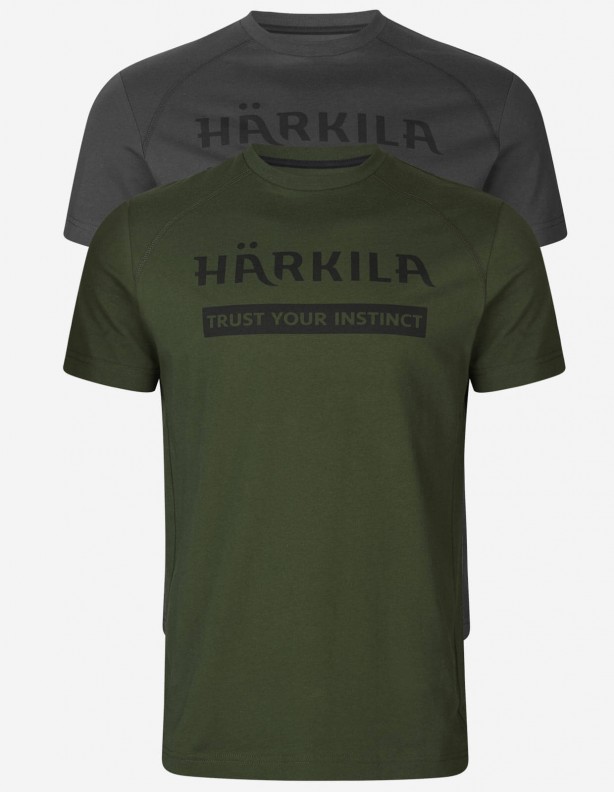 Logo letné tričká 2-pack duffel green/phantom LARGE SIZE!