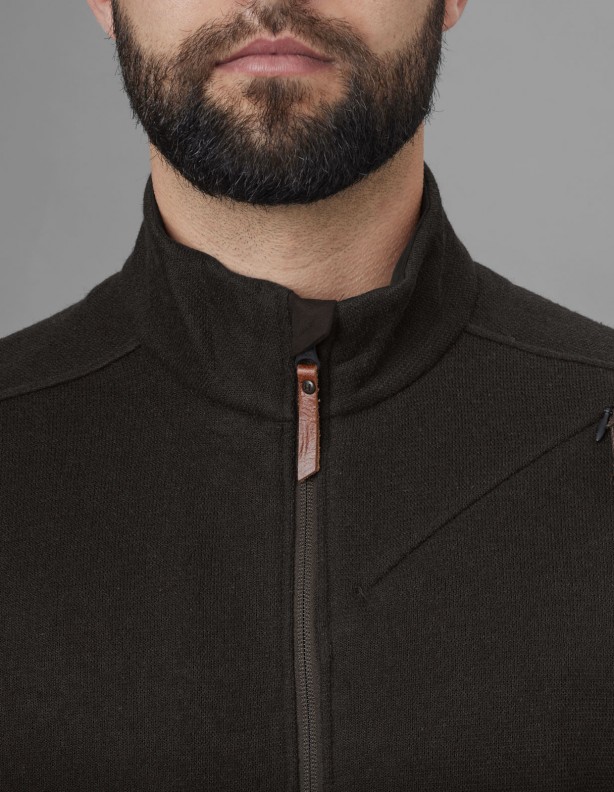 Metso half zip shadow brown - warmer Pullover 56% Wolle