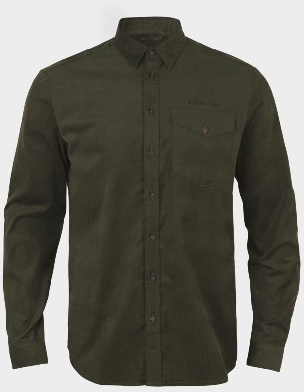Chemise de chasse Kaldfjord - velours côtelé vert saule