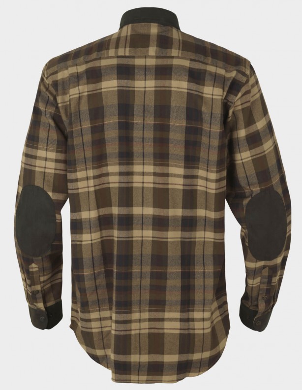 Pajala beige w/brown - warm flannel shirt size up to 5XL!