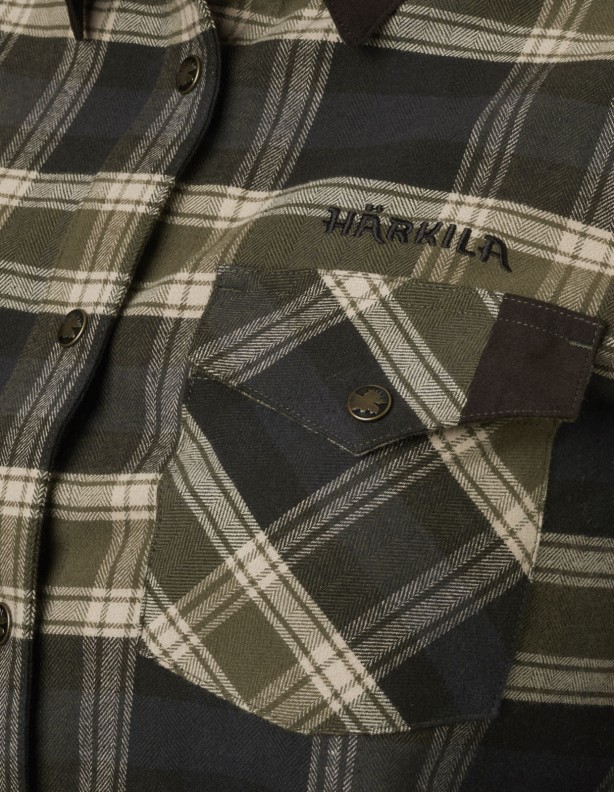 Aivak L/S shirt Women olive - thick cotton shirt