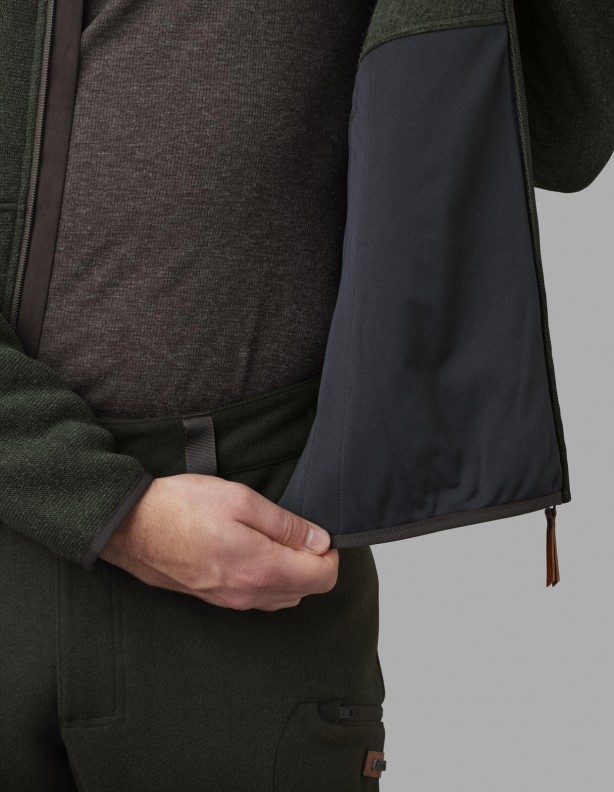Metso Full Zip Weidengrün - warmer Pullover