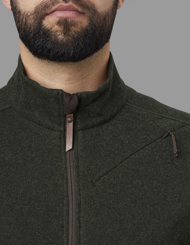 Metso Full Zip Weidengrün - warmer Pullover