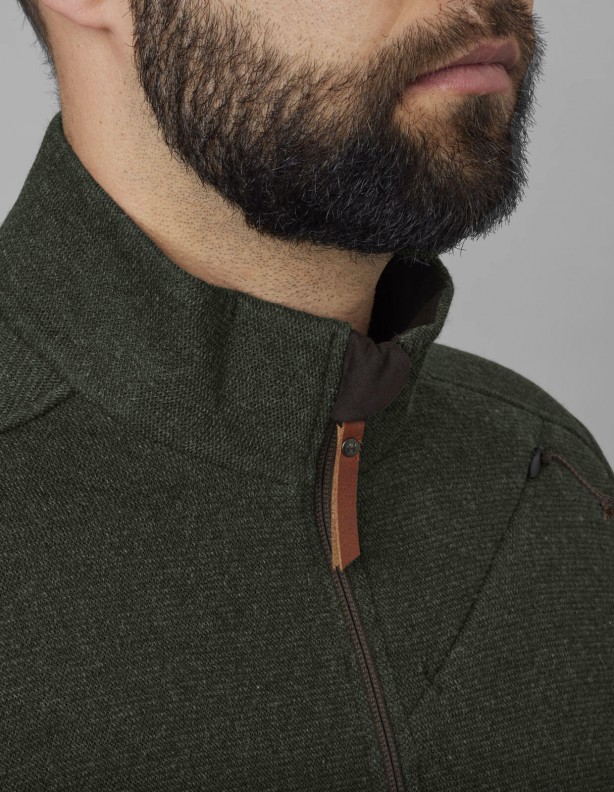 Metso Full Zip Weidengrün - warmer Pullover