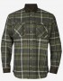Pajala olive check - warm flannel shirt up to size 5XL!