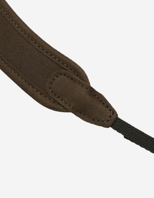 Forest leather binocular strap green