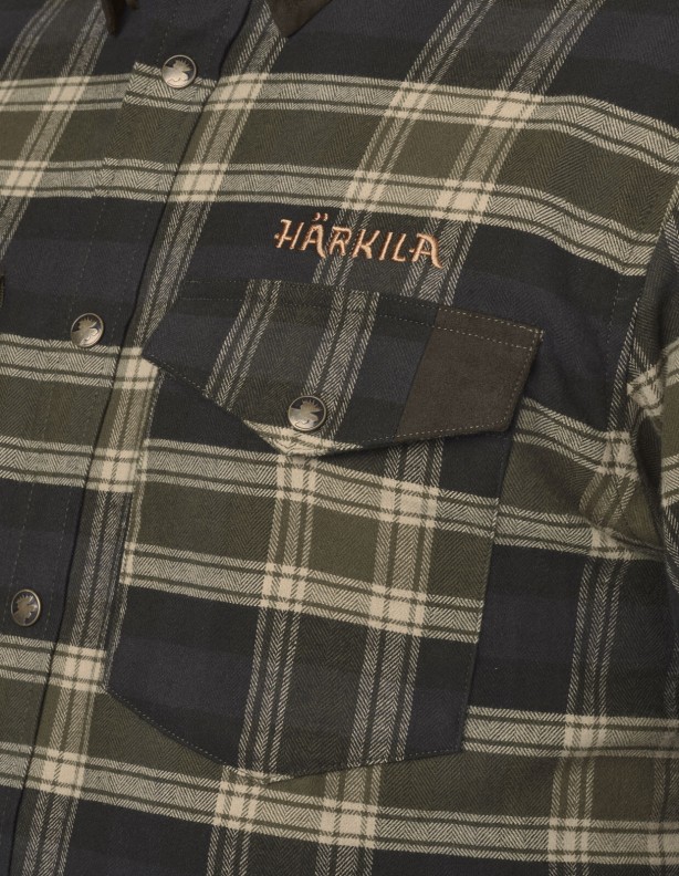 Aivak L/S shirt olive - thick cotton shirt