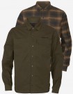 Eirik warm olive/burgundy - chemise réversible