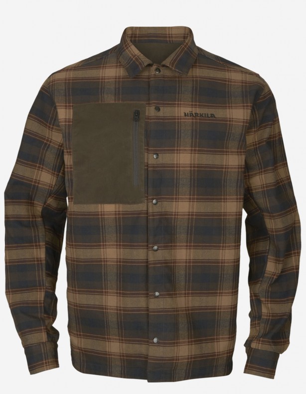 Eirik warm olive/burgundy - двусторонняя рубашка