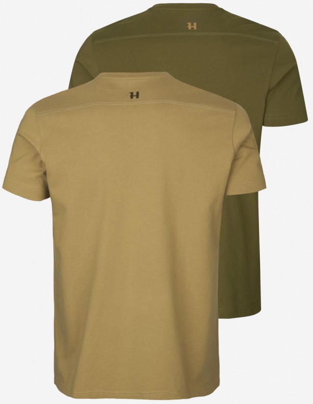 Logo letné tričká 2-pack sand/dark olive do veľkosti 5XL!