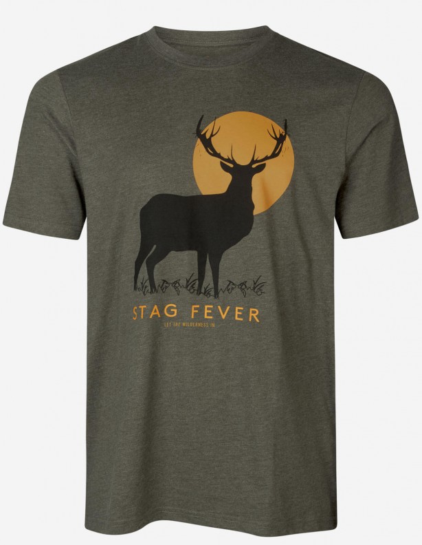 Tričko Stag Fever pine green - letní tričko 60% bavlna