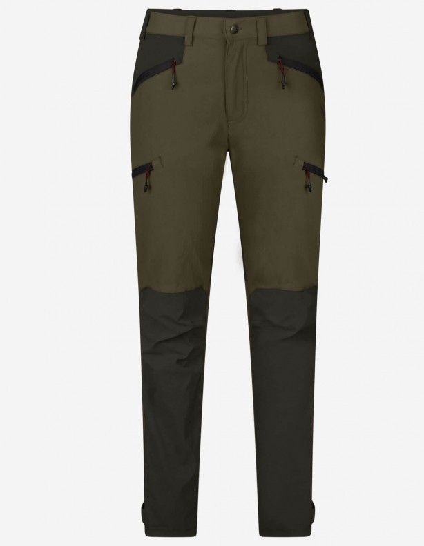 Larch stretch brown/green - letnie spodnie damskie ze streczem
