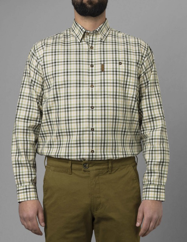Milford beech green - easy iron cotton shirt