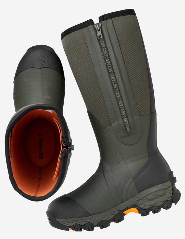 Woodbeater 18" side zip 400g, ocieplane kalosze myśliwskie do -50