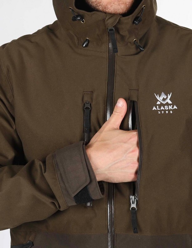Alaska Active Ms APS moss brown - summer jacket with membrane