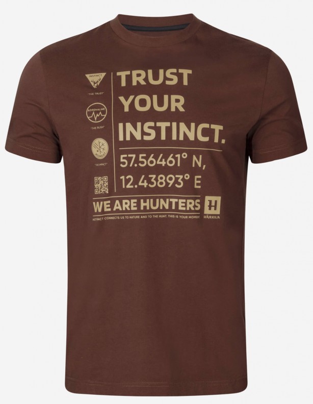 Harkila Instinct burgundy - letné tričko 100% bavlna