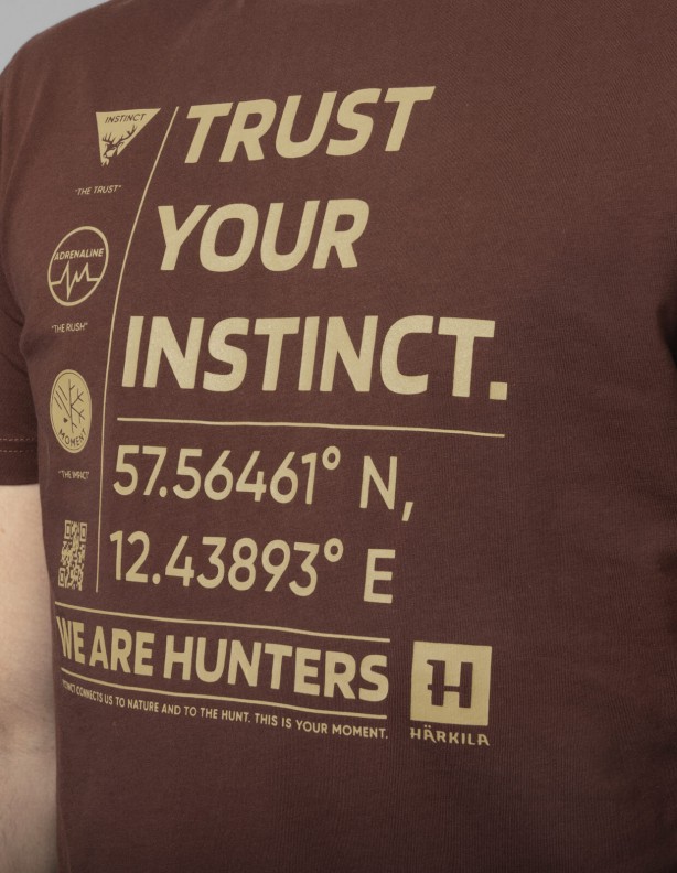 Harkila Instinct burgundy - summer t-shirt 100% cotton