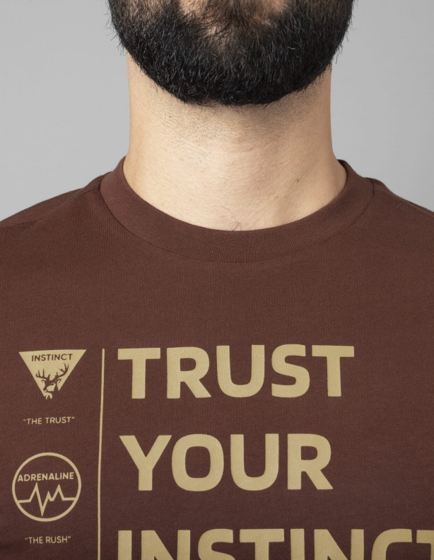 Harkila Instinct burgundy - letné tričko 100% bavlna