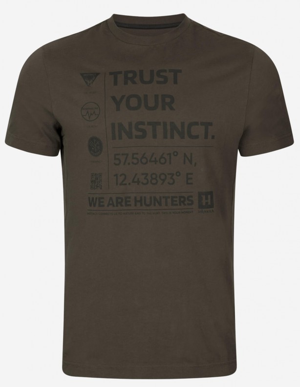 Harkila Instinct shadow brown - T-shirt d'été 100% coton