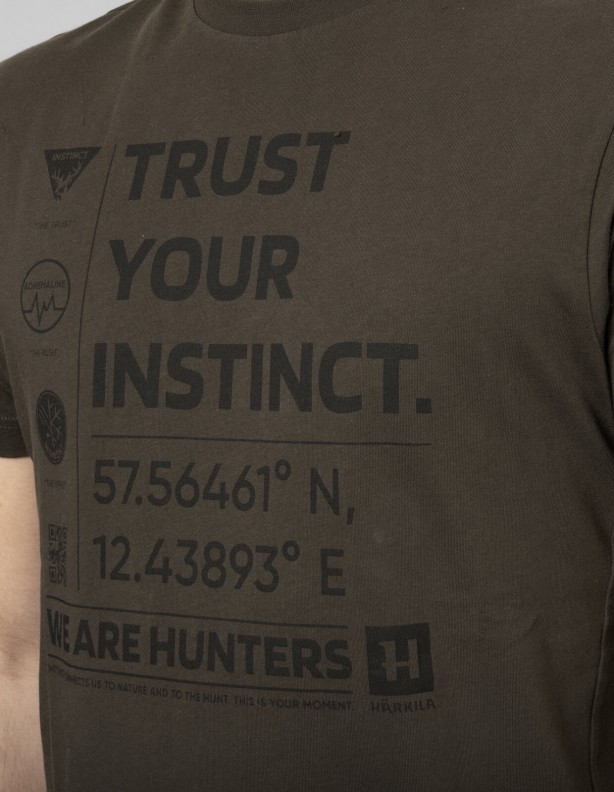 Harkila Instinct shadow brown - летняя футболка 100% хлопок