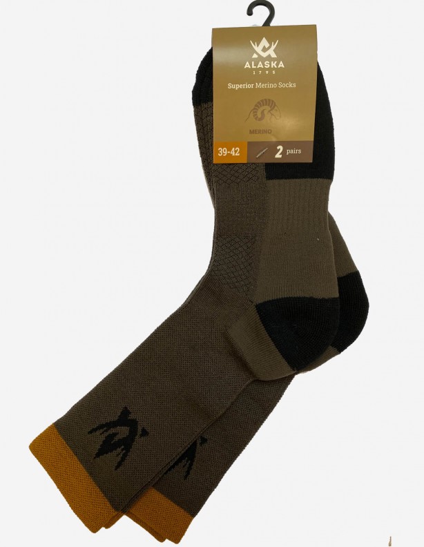 Superior Merino Alaska zokni, 2 db-os csomag, 60% merinó gyapjú