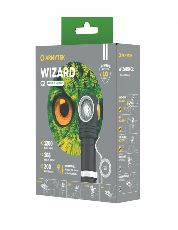 Armytek Wizard C2 Magnet White - multi latarka czołowa i ręczna