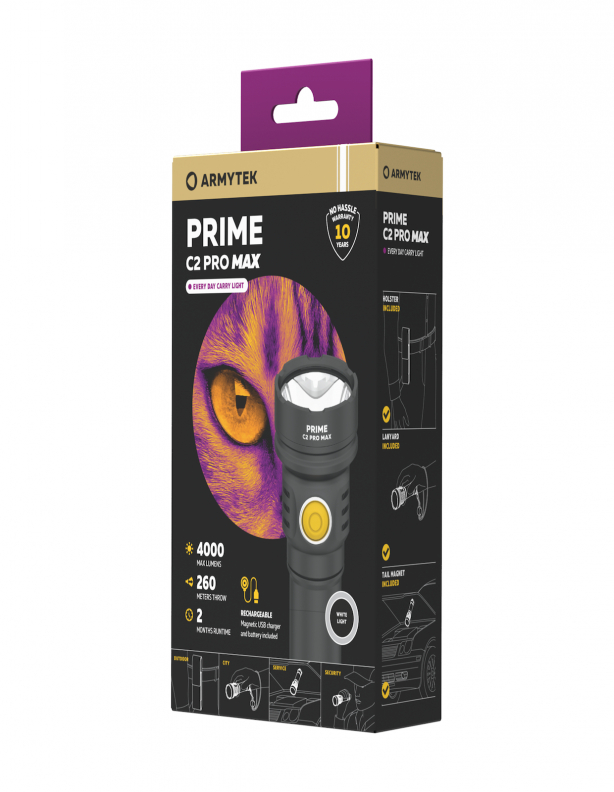 Armytek PRIME C2 Pro Max White - uniwersalna latarka ręczna