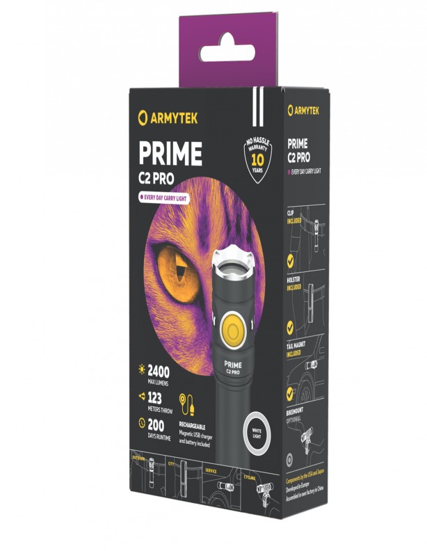 Armytek PRIME C2 Pro Magnet White - uniwersalna latarka ręczna