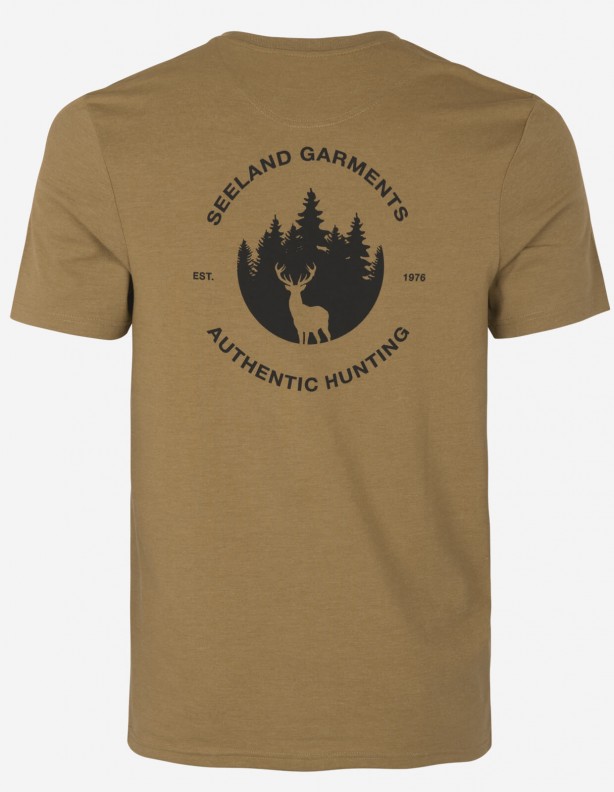 Saker antique bronze melange - summer t-shirt 60% cotton