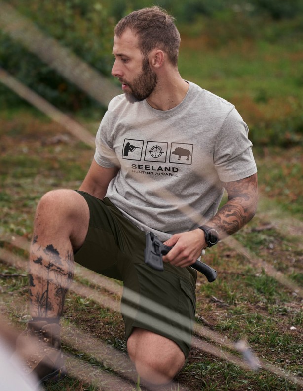 Lanner gris foncé mélangé - chemise d'été 60% coton