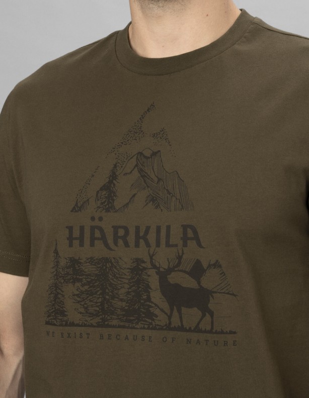 Harkila Nature S/S willow green - summer t-shirt 100% cotton