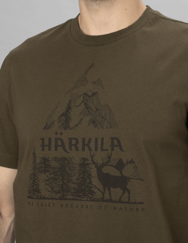 Harkila Nature S/S willow green - letnia koszulka 100% bawełna