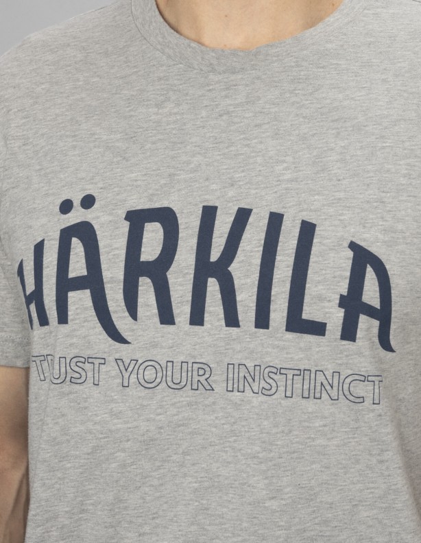 Harkila Modi Melange S/S gris clair - T-shirt d'été 100% coton
