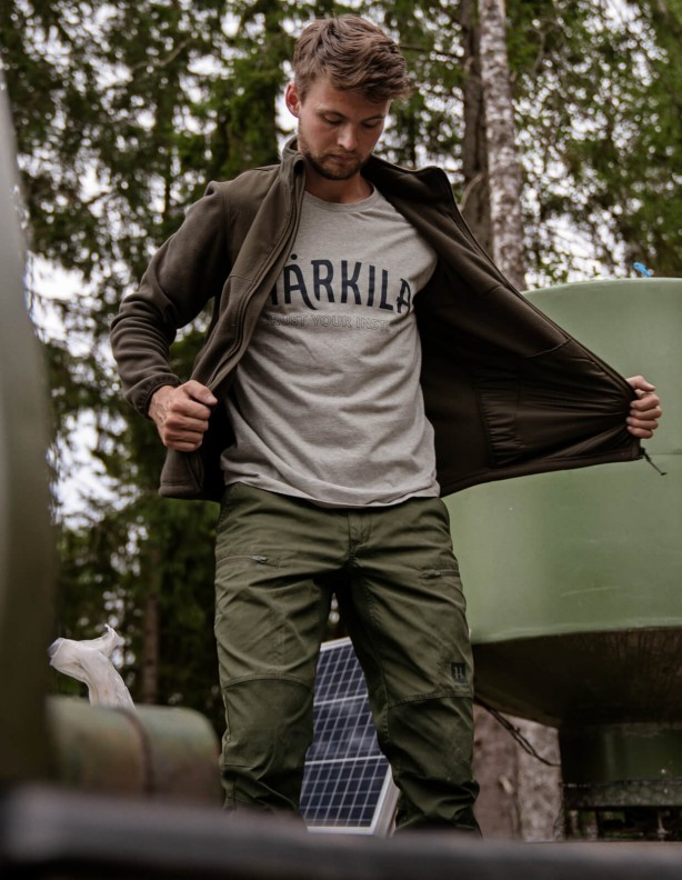 Harkila Modi Melange S/S világosszürke - nyári póló 100% pamut