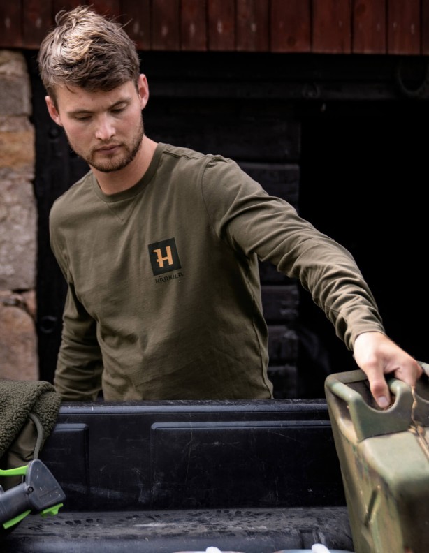 Harkila Gorm L/S - 100% cotton t-shirt