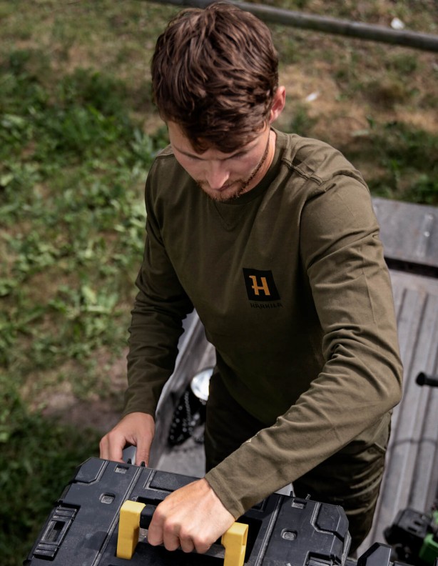 Harkila Gorm L/S - T-Shirt aus 100% Baumwolle
