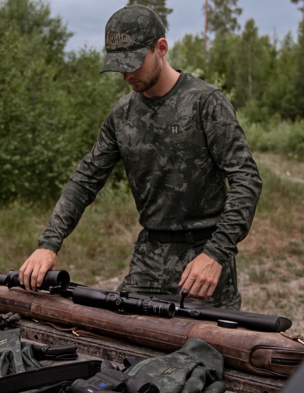Noctyx camo AXIS MSP®Black/Black L/S - Technické tričko Harkila