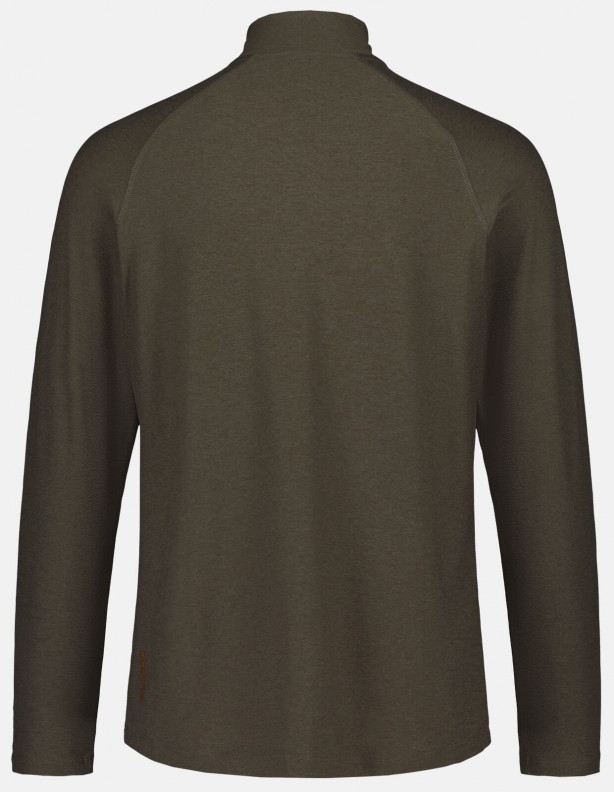 CoolDry Ms Half-Zip Moss Brown - technické tričko s dlhým rukávom