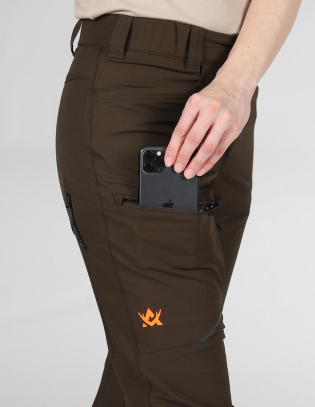Chaser Ws Stretch Alaska marron - pantalon softshell pour femme pour l'été