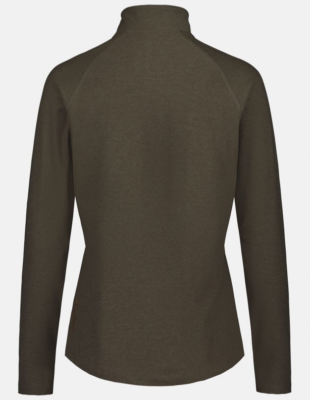 CoolDry Ws Half Zip Brown - T-shirt technique à manches longues pour femmes