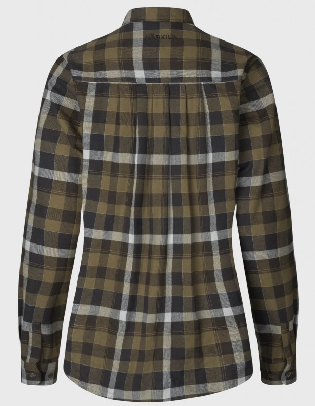 Sigrid L/S Women willow green/phantom - flannel shirt for Dian