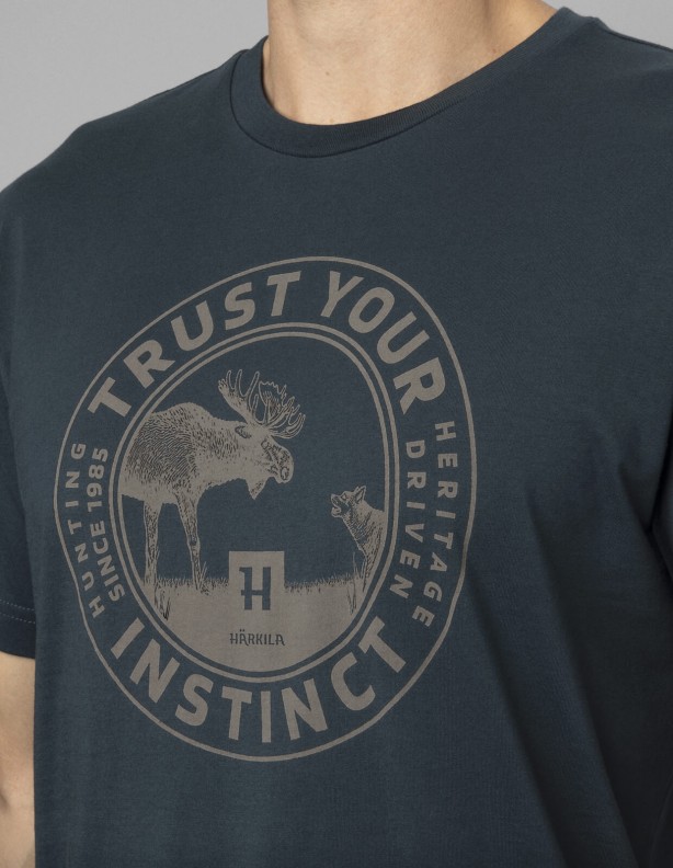 Harkila Moose dark navy - Sommer-T-Shirt 100% Baumwolle