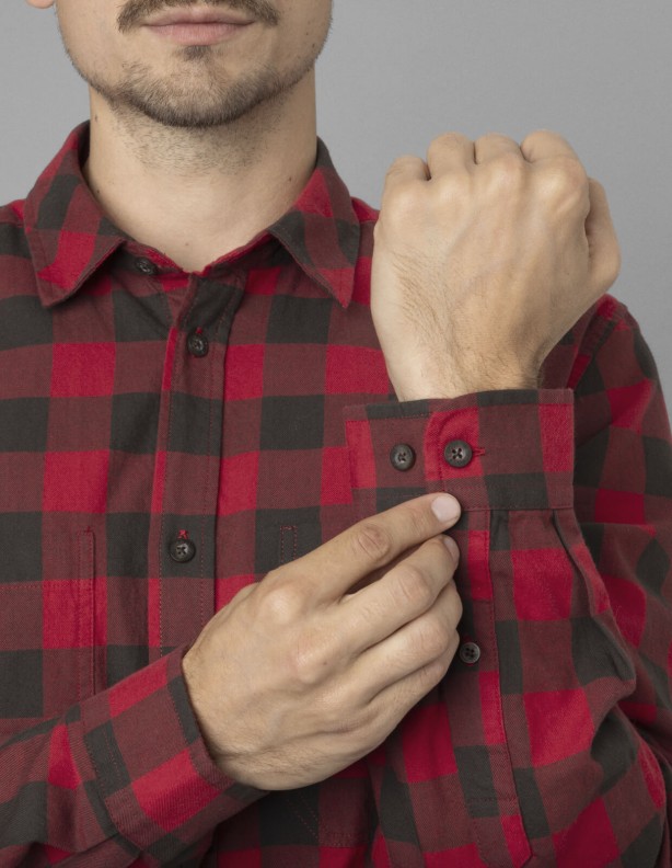Scandinavian red check - Harkila shirt 100% cotton