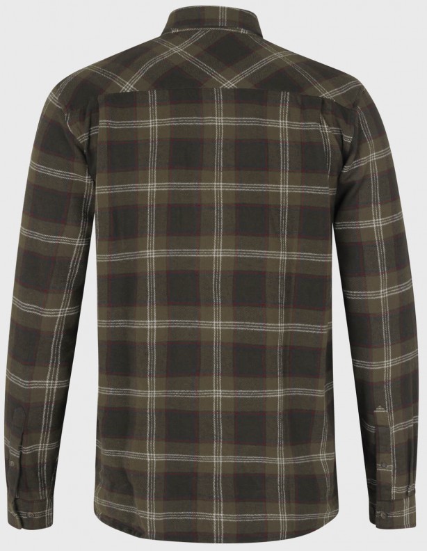 Glen Flannel pine green check - 100% cotton shirt